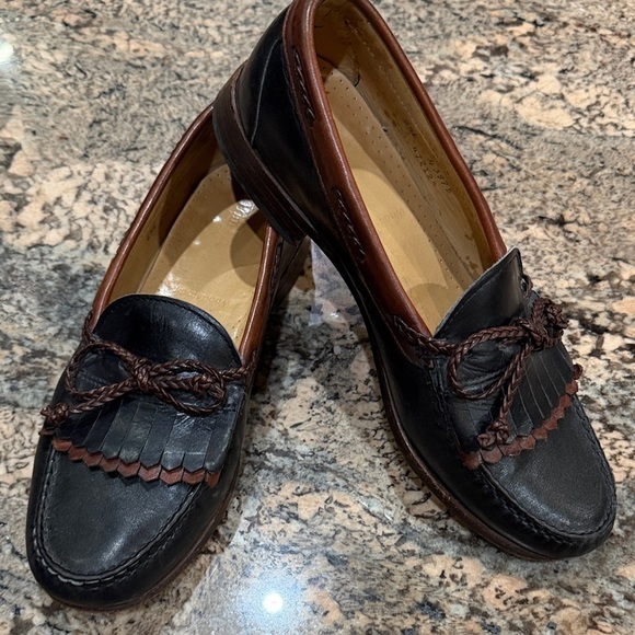 Allen Edmonds Black and Brown Leather Loafers main image 8